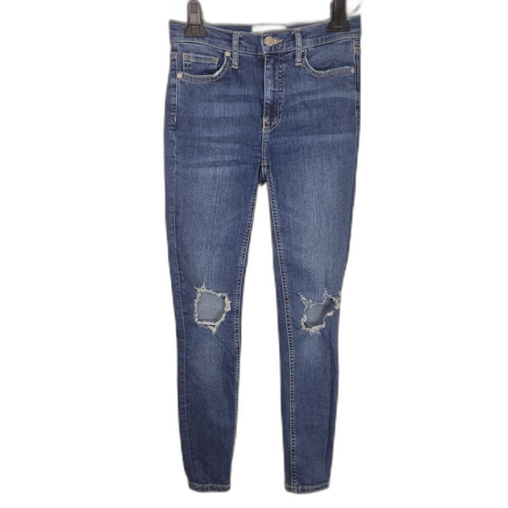Free People Distressed Ankle Skinny Jeans